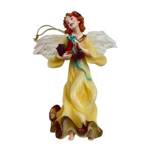 The Bradford Heirloom Classic Millennial Angel Ornament Fruit Feather Wings